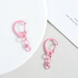 Zinc Alloy D Shaped Colorful Buckle Keychain Clasps 20pcs 38mm 7