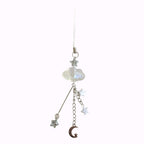 Cloud Star Acrylic Phone Charm Glossy White Celestial Design 4pcs 5