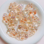 Clear Plated Cloud Acrylic Beads 22x32mm Chubby Pastel Iridescent 10pcs 2