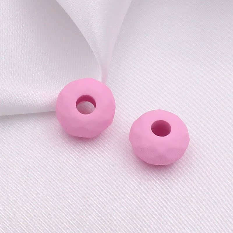 Acrylic Faceted Spacer Beads 14mm Rubberized Finish 40pcs 11