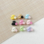 Heart Metal Beads 15-18mm Baking Painted Cherry Blossom Kitten Design 10pcs 15