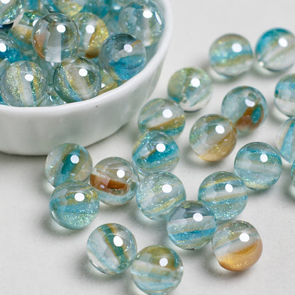 Glimmer Nebulous Resin Beads 12mm Round Multicolor Gradient 20pcs 15