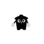 Silicone 3D Focal Beads Black Trash Can Glossy Finish Playful Eyes 6