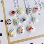 Hand Painted Irregular Shaped Acrylic Beads Imitation Pearl 10pcs 4