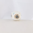 Pearl Encrusted Cube Clay Beads 20mm Rhinestone Accent 5pcs 3