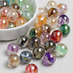 Glimmer Nebulous Resin Beads 12mm Round Multicolor Gradient 20pcs 2