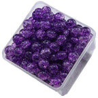 Gradient Crackle Round Glass Beads 10mm Vibrant Mixed Colors 60pcs 5