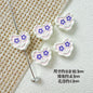 Heart and Flower Metal Beads 10mm Baking Painted Two-Color 20pcs 16