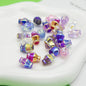 Plated Rhombus Acrylic Beads 13mm Transparent Iridescent 20pcs 17