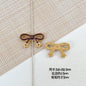 Bow and Star Metal Beads 34mm Painted Pastel Colors 5pcs 10