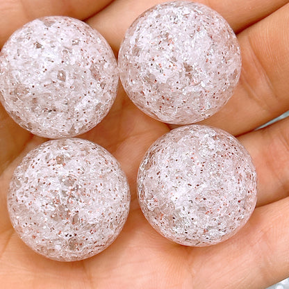 Glitter Bubblegum Beads 25mm Crackled Chunky Acrylic 50pcs 7