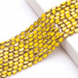 Gilded Oval Seed Glass Beads 4x6mm Plated Gold Frame 96pcs 14