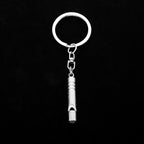 Stainless Steel Whistle Keychain Zinc Alloy Self Defense Accessory 3