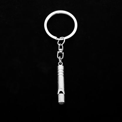 Stainless Steel Whistle Keychain Zinc Alloy Self Defense Accessory 3