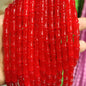 Transparent Bamboo Shape Glass Beads 6x12mm Glossy Finish 5 Strands 13