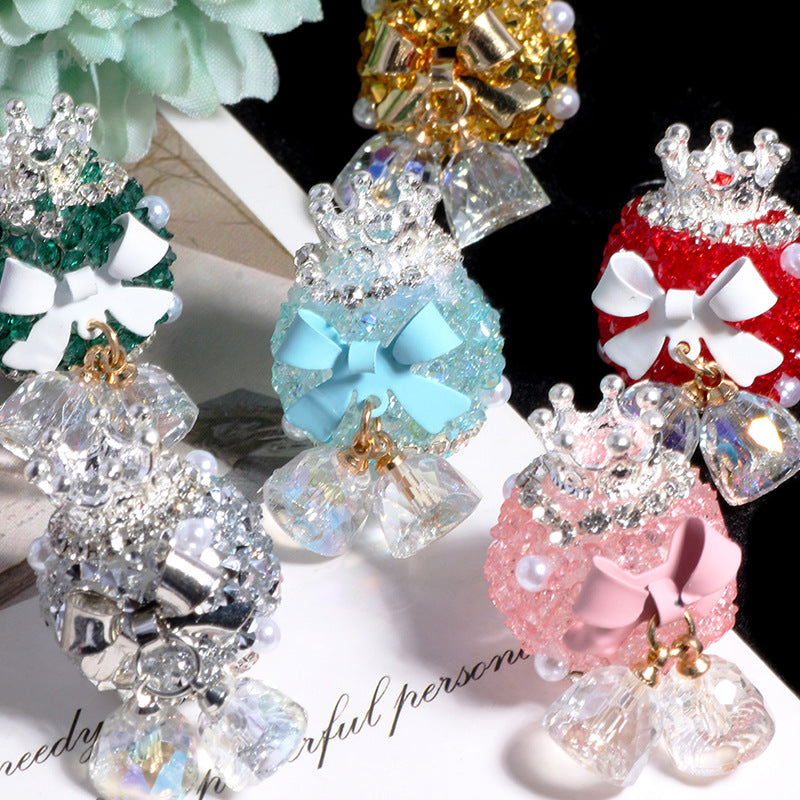 Embellished Bubblegum Beads 24mm Sugar Bow Decorative 5pcs