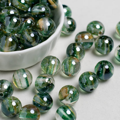 Glimmer Nebulous Resin Beads 12mm Round Multicolor Gradient 20pcs 17