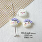 Baking Painted Teddy Bear and Flowerpot Metal Beads 15mm 10pcs 9