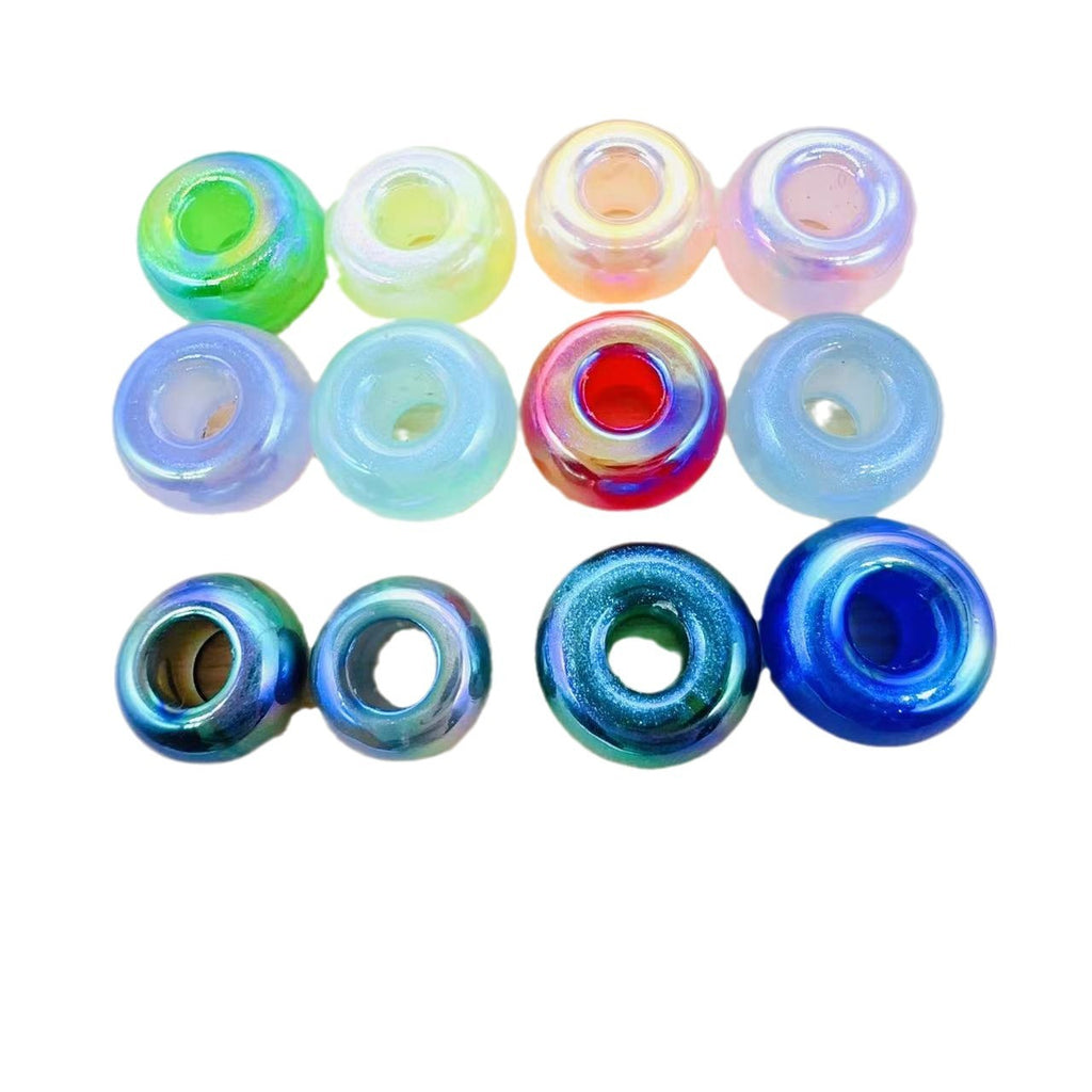 Acrylic Large Hole Spacer Beads 14mm AB Colorful 31pcs 5