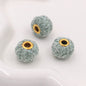 Fabric Woven Spacer Beads 15mm Mixed Colors 40pcs 14