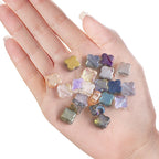 Electroplated Clover Glass Beads 10mm Metallic Colors 30pcs 5