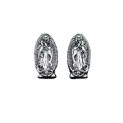 Virgin Mary Metal Beads 13mm 19mm Detailed Silver Tone 100pcs 5