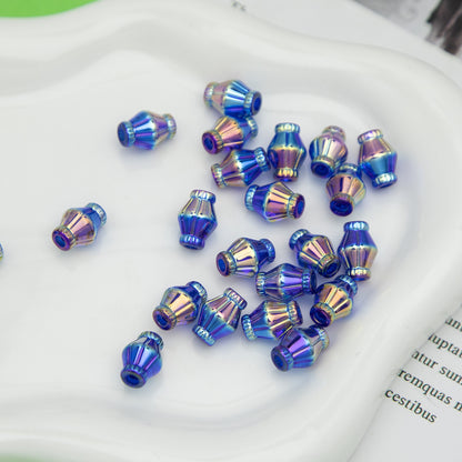 Plated Rhombus Acrylic Beads 13mm Transparent Iridescent 20pcs 11
