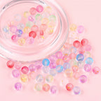 Frosted Round Glass Beads 8mm Pastel Jewel Tones Matte Finish 100pcs 2