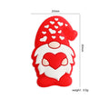 Silicone Focal Beads Santa Claus Holding Heart 20pcs