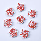 Silicone Focal Beads Unicorn KT Happy Birthday Layered Text 20pcs 3