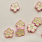 Flower Metal Beads 10mm Baking Painted Two-Color Zinc Alloy 10pcs 10
