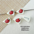 Baking Painted Duck and Strawberry Cake Metal Beads 13/10mm 20pcs 6