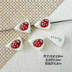 Baking Painted Duck and Strawberry Cake Metal Beads 13/10mm 20pcs 6