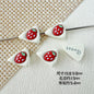 Baking Painted Duck and Strawberry Cake Metal Beads 13/10mm 20pcs 6