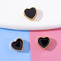 Heart Metal Beads 8mm Double-Sided Enamel Gold Tone 50pcs 8