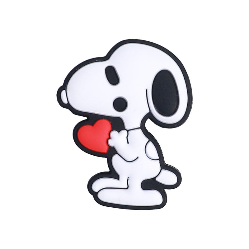 Silicone Focal Beads Snoopy Pokemon Holding Heart Elements 10pcs 5
