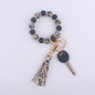 Tassel Silicone Bead Wristlet Keychain with Shiny Spacer Beads 6