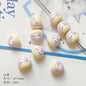 Hello KT Onigiri Acrylic Beads 14mm Painted Glossy 10pcs 3