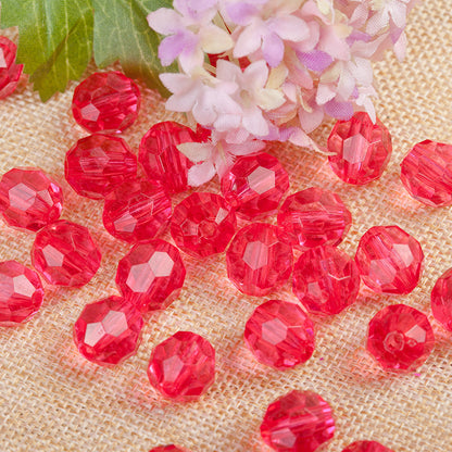 Faceted Clear Bubblegum Beads 20mm Translucent Chunky Acrylic 110pcs 14