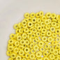 Alloy Donut Spacer Beads 5mm Baking Painted Solid Color 30pcs 7