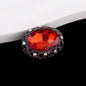 Double-Sided Heart Rhinestone Beads 24mm Vintage Alloy 10pcs 24