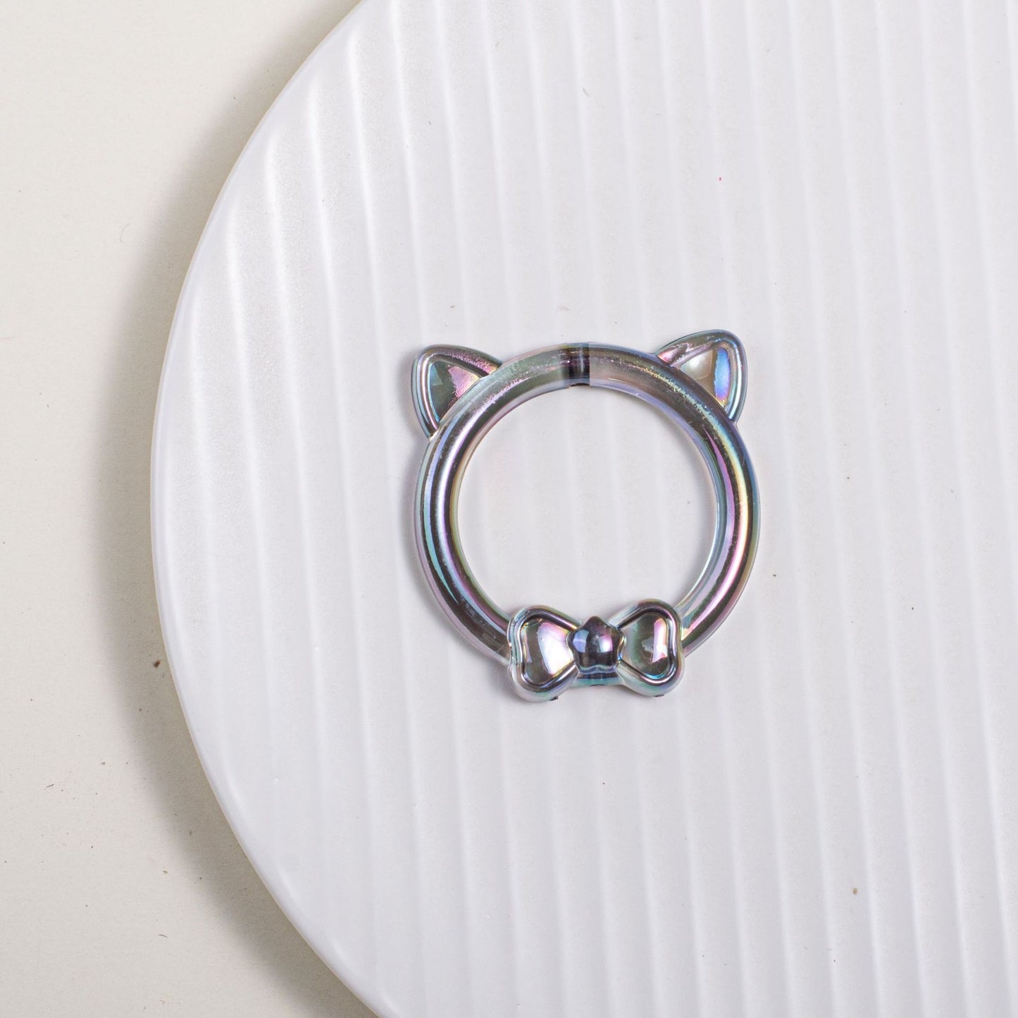 Clear Cat Head Acrylic Beads 23mm Transparent Frame 10pcs 6