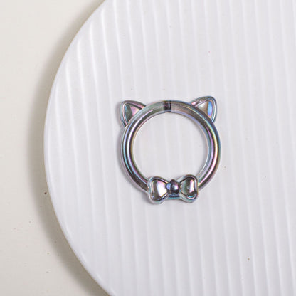Clear Cat Head Acrylic Beads 23mm Transparent Frame 10pcs 6