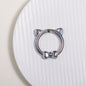 Clear Cat Head Acrylic Beads 23mm Transparent Frame 10pcs 6