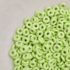 Alloy Donut Spacer Beads 5mm Baking Painted Solid Color 30pcs 6