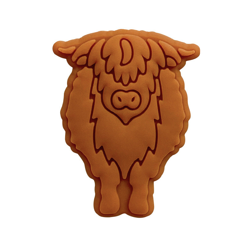 Silicone Focal Beads Yak Bull Detailed Line Work 20pcs 7