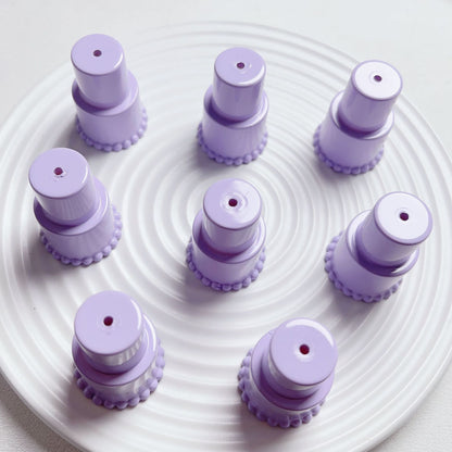 Painted Square Round Acrylic Beads 31mm 35mm Macaron Cake Double Layer 5pcs 13