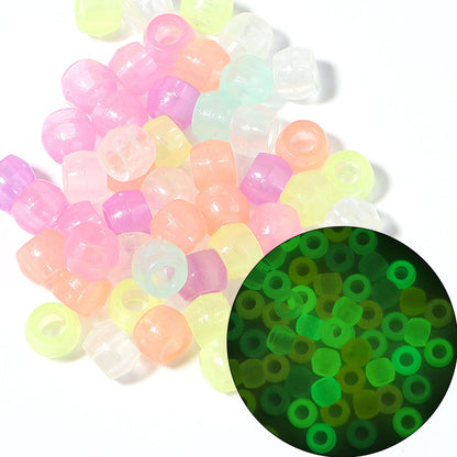 Multicolor Pony Beads Acrylic 9mm Smooth Finish 100pcs 22