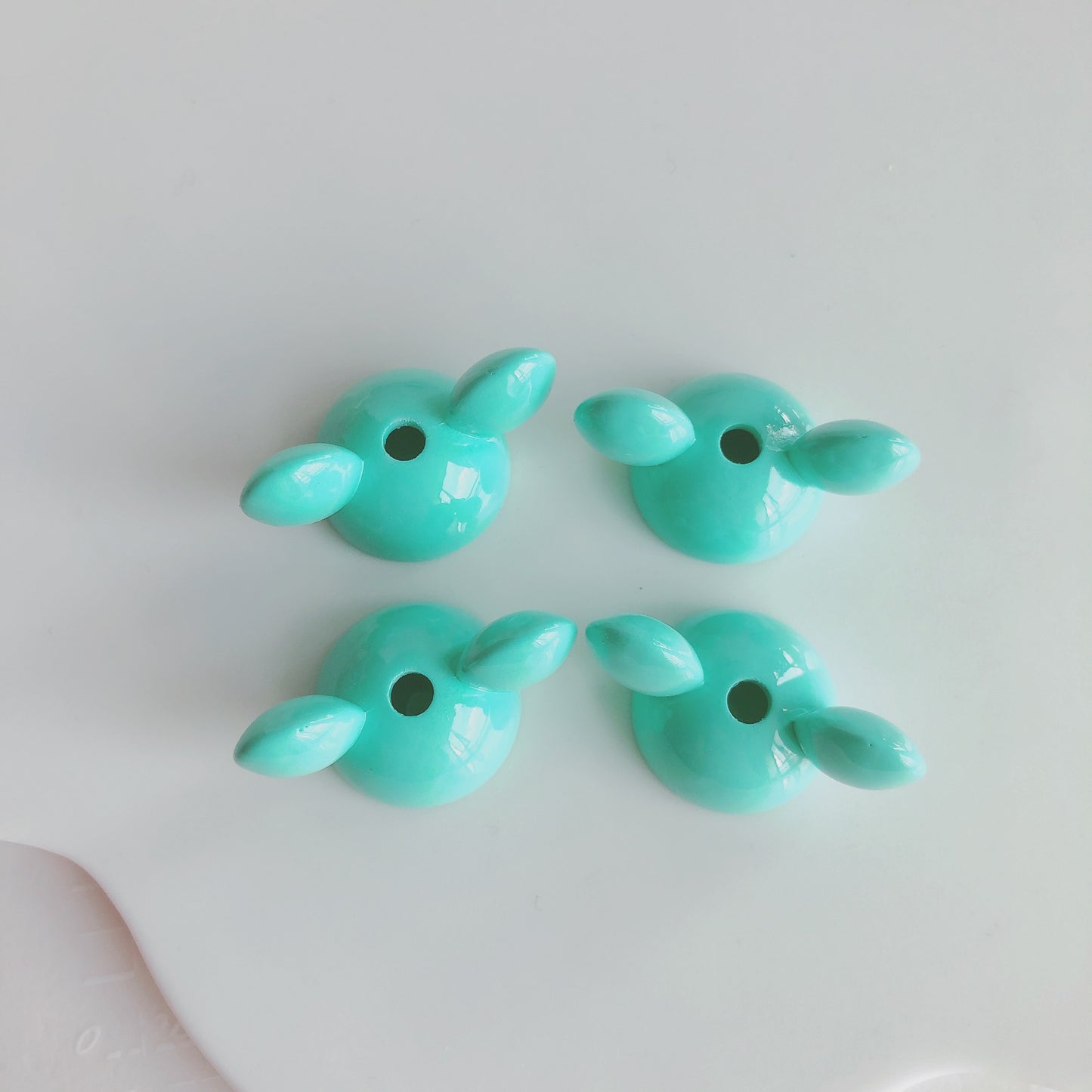 UV Plating Mickey Acrylic Bead Caps 18mm Glossy Mixed Colors 20pcs 17