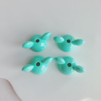 UV Plating Mickey Acrylic Bead Caps 18mm Glossy Mixed Colors 20pcs 17